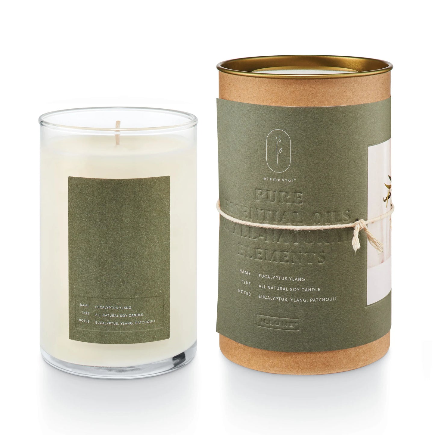 ILLUME NATURAL GLASS CANDLE