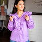 BROOKE PURPLE POPLIN TOP