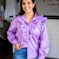 BROOKE PURPLE POPLIN TOP