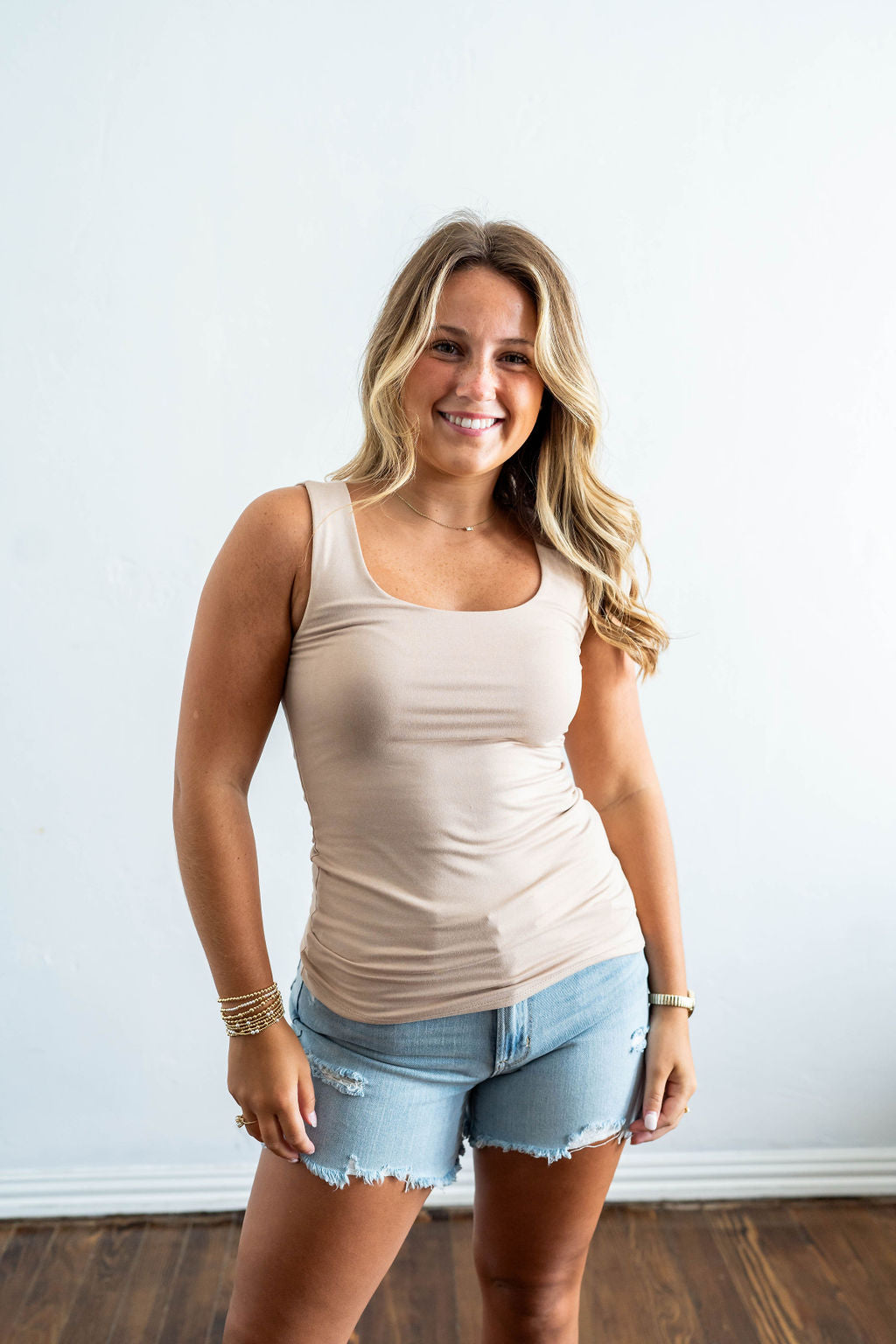 women's soft nude basic tank