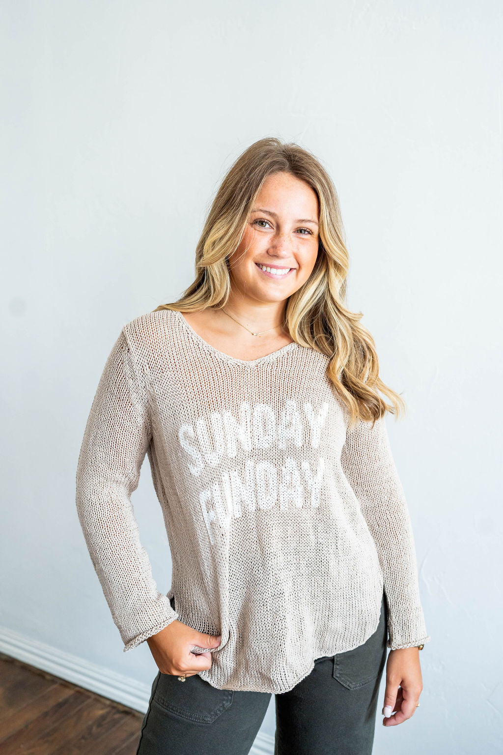 women's knitted Sunday sweater