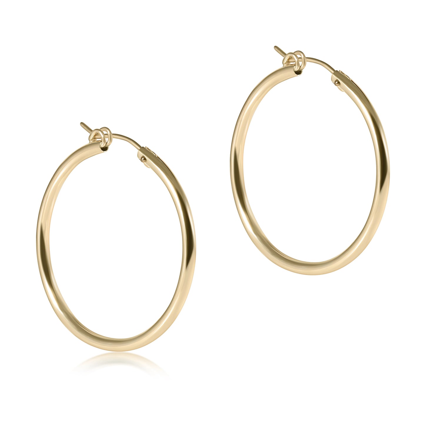 ENEWTON 1.25 GOLD SMOOTH HOOP EARRING