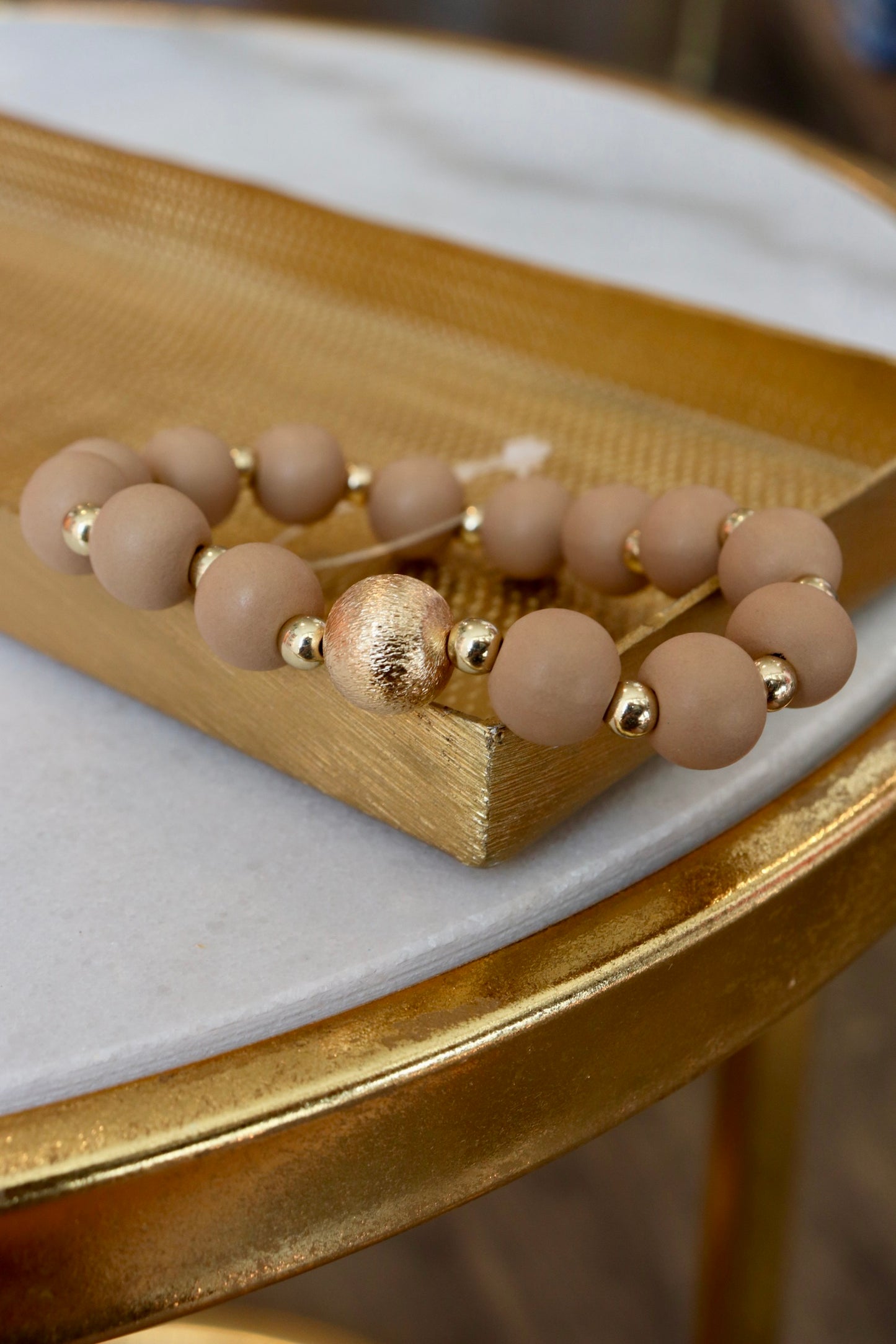 NORA WOOD BEAD BRACELET