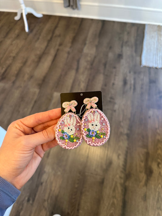 EASTER EGG BEADED EARRING