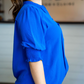 SMOCKED BLUE BLOUSE