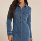 CANDICE KNIT DENIM DRESS