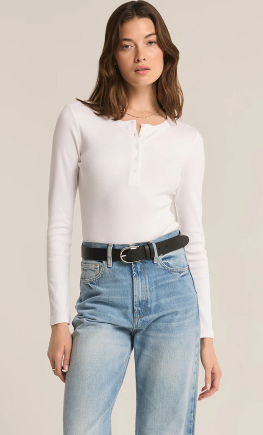 SAMARA RIB HENLEY BODYSUIT