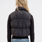 CROPPED PUFFER VEST|BLACK