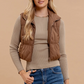 PUFFER VEST|BROWN