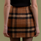 PLAID MINI SKIRT|BROWN