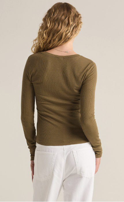 SCARLETT RIB HENLEY