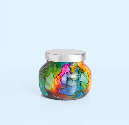 CAPRI BLUE VOLCANO PETITE RAINBOW WATERCOLOR JAR, 8 OZ