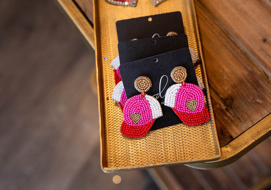 BEADED CAP EARRINGS