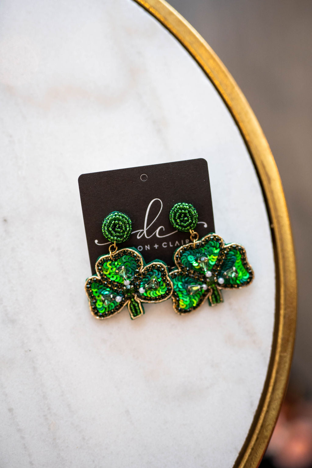 SHAMROCK SEQUIN EARRING