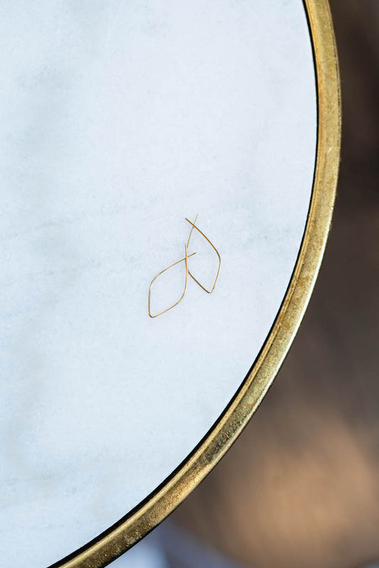 GOLD ICHTHUS THREADER EARRINGS